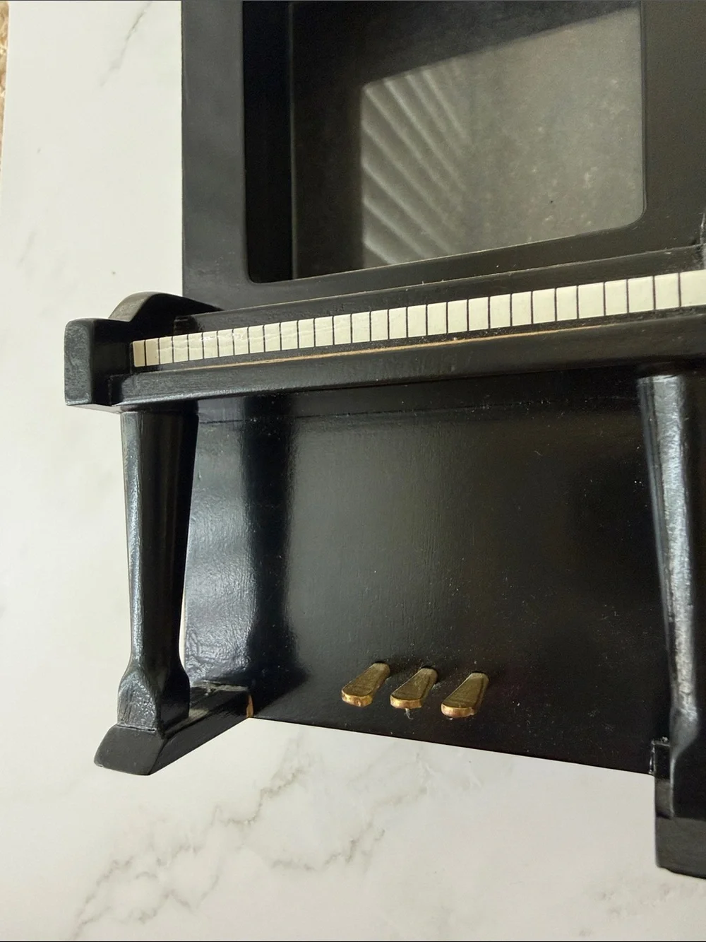 Malden Antique Depot Black 7” Upright Piano 3” Photo Picture Frame